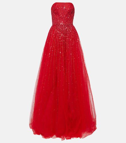 Embellished tulle gown - Monique Lhuillier - Modalova