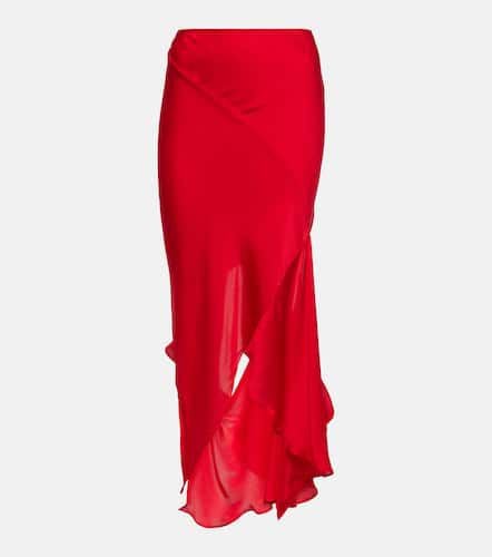 Deconstructed cutout silk midi skirt - Acne Studios - Modalova