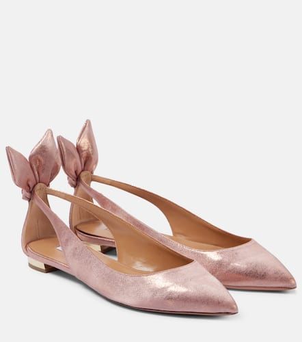 Bow Tie metallic ballet flats - Aquazzura - Modalova