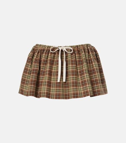 Miu Miu Plaid virgin wool miniskirt - Miu Miu - Modalova