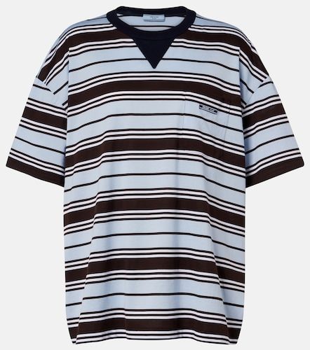 Prada T-shirt in cotone a righe - Prada - Modalova