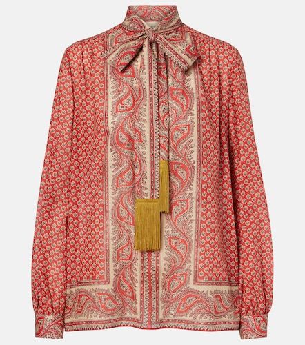Blusa de algodón con lazada - Valentino - Modalova