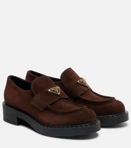 Prada Mocasines Chocolate de ante - Prada - Modalova