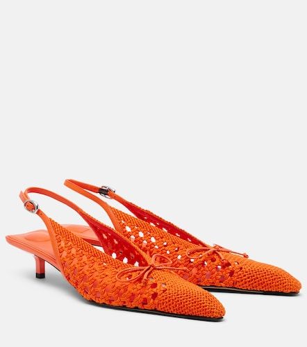 Cubisto raffia-effect slingback pumps - Jacquemus - Modalova