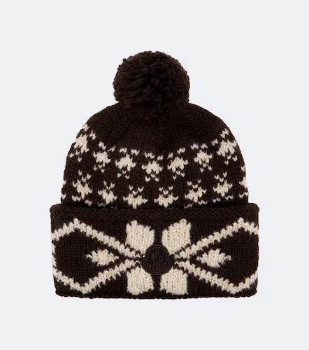 Fair Isle sequined wool-blend beanie - Moncler - Modalova