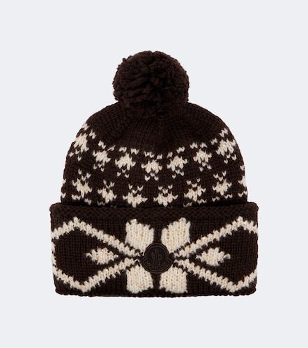 Sequined Fair Isle wool-blend beanie - Moncler - Modalova