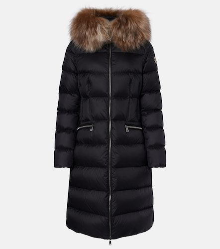 Boedic shearling-trimmed down coat - Moncler - Modalova