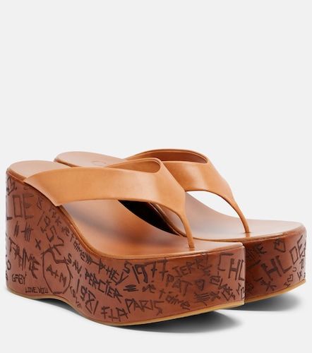 Chloé Wedge-Sandalen Maxime aus Leder - Chloe - Modalova