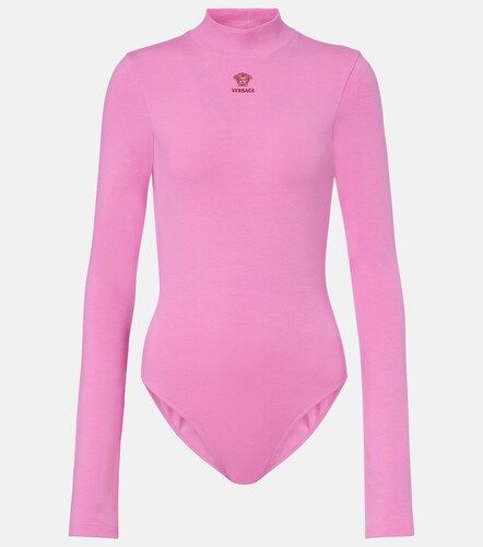 Logo cotton-blend jersey bodysuit - Versace - Modalova