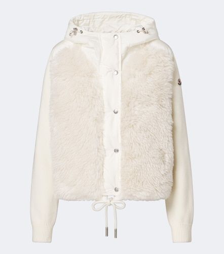 Wool and cashmere down padded cardigan - Moncler - Modalova