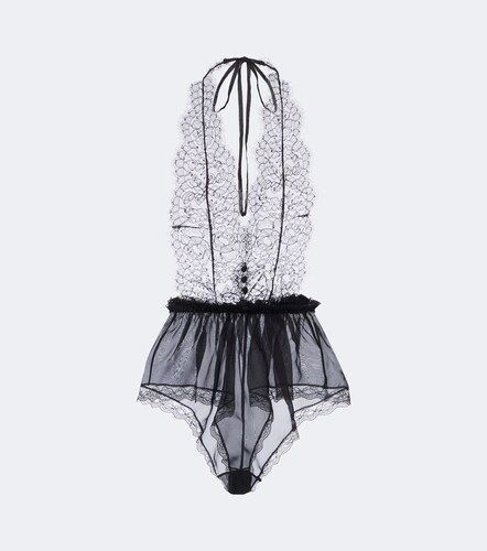 Body de encaje en mezcla de seda y algodón - Dolce&Gabbana - Modalova
