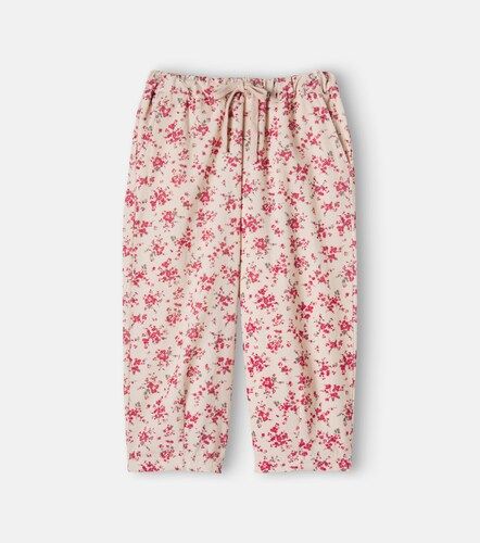 Pantalones Sasha de pana de algodón florales - Wheat - Modalova