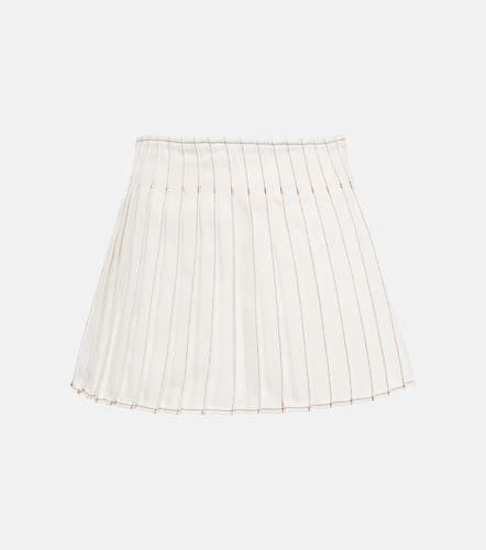 Minifalda de algodón plisada - Ami Paris - Modalova