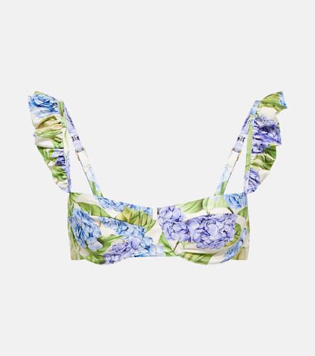 Kiwi Hortensia floral bikini top - Agua by Agua Bendita - Modalova