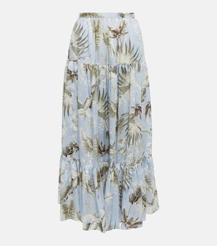 Falda midi Olympia de algodón estampada - Erdem - Modalova