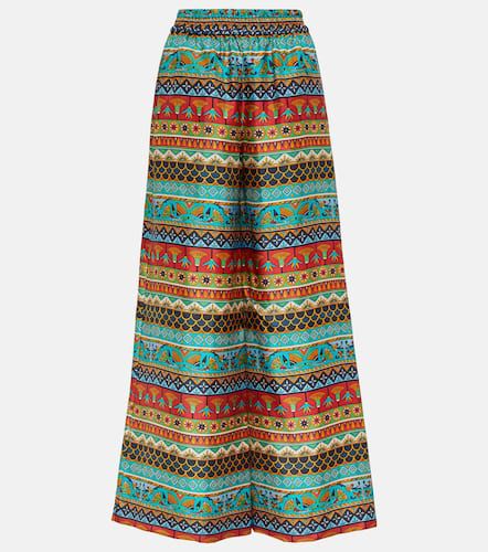 Printed silk palazzo pants - La DoubleJ - Modalova