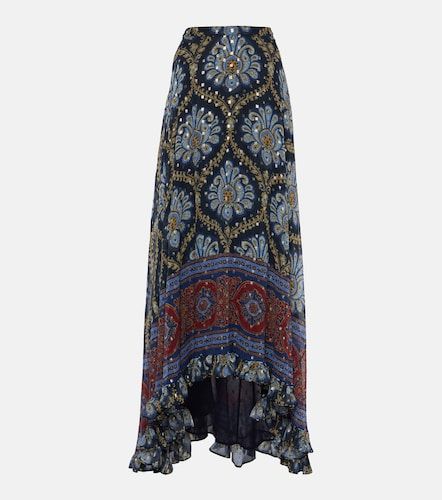 Gonna lunga in seta jacquard paisley - Etro - Modalova