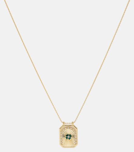 Clover Scapular 18kt necklace with diamonds - Marie Lichtenberg - Modalova