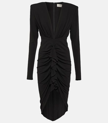 Vestido midi de jersey drapeado - Alexandre Vauthier - Modalova
