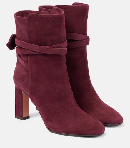 Very Bow Tie 85 suede ankle boots - Aquazzura - Modalova