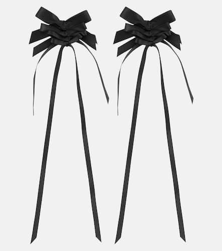 Bow-detail satin earrings - Simone Rocha - Modalova