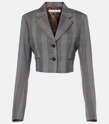 Jaza checked cropped wool-blend blazer - Acne Studios - Modalova