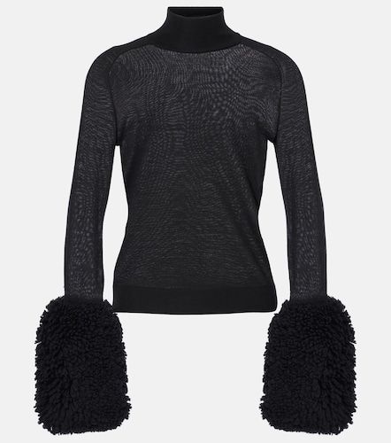 Alaïa Top de lana con pelo sintético - Alaia - Modalova