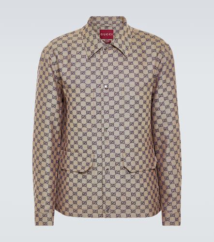 Gucci GG linen-blend canvas jacket - Gucci - Modalova