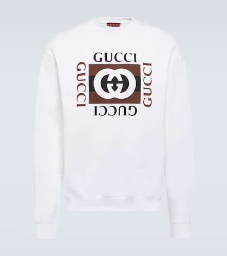 Felpa in jersey di cotone con logo - Gucci - Modalova