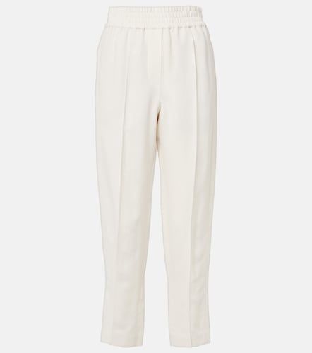 Pantalones tapered de sarga - Brunello Cucinelli - Modalova