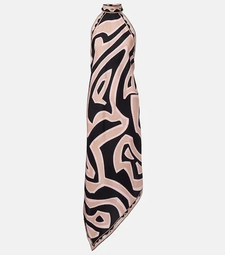 Labirinto halterneck silk twill midi dress - Pucci - Modalova