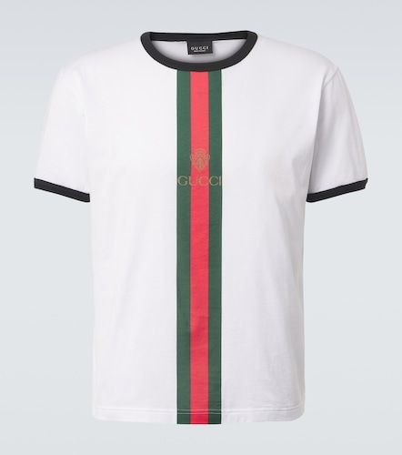 Gucci Camiseta de algodón con Web - Gucci - Modalova