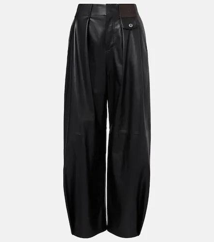 Loewe Leather barrel-leg pants - Loewe - Modalova
