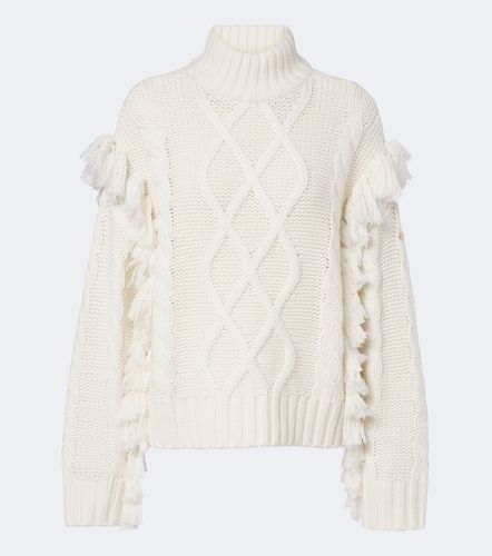 Jersey trenzado Brit de lana con flecos - Goldbergh - Modalova