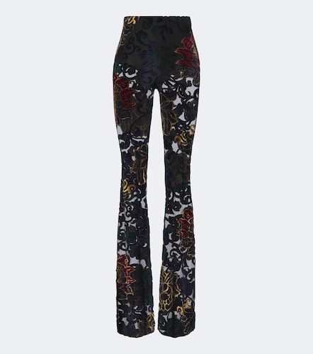 Devore floral sheer flared pants - Etro - Modalova
