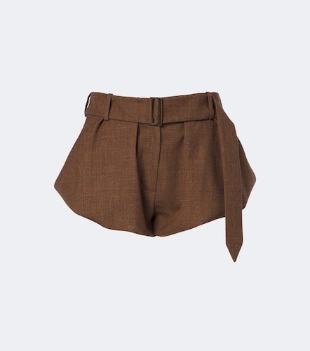 Belted virgin wool shorts - Magda Butrym - Modalova