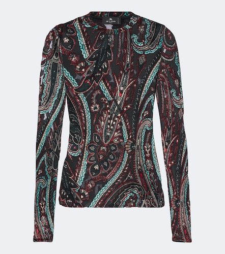 Etro Top con stampa paisley e patch - Etro - Modalova