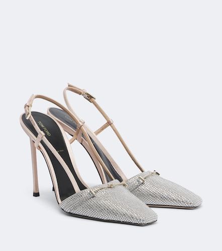 Verzierte Slingback-Pumps aus Satin - Tom Ford - Modalova