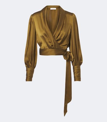 Zimmermann Silk satin wrap top - Zimmermann - Modalova