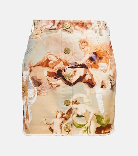 Balmain Printed denim miniskirt - Balmain - Modalova