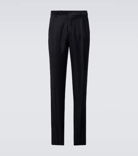 Pantaloni slim in lana e cashmere - Giorgio Armani - Modalova