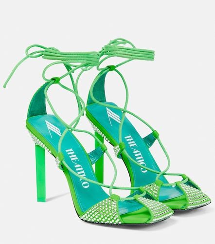 Sandali Adele stringati con cristalli - The Attico - Modalova