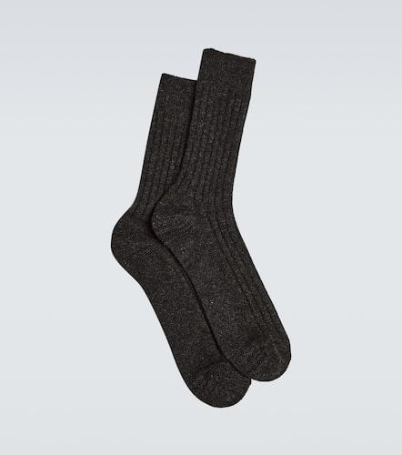 Ribbed-knit cashmere-blend socks - Auralee - Modalova