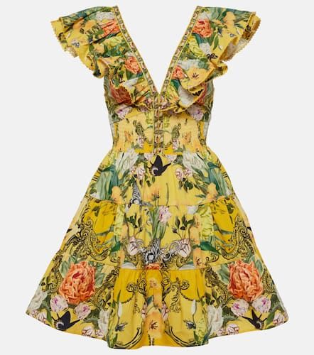 Paths Of Gold floral cotton minidress - Camilla - Modalova