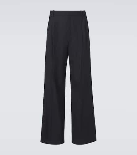 High-rise wool wide-leg pants - Saint Laurent - Modalova