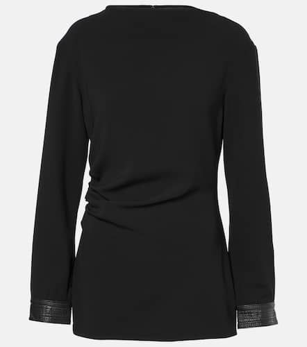 Alexis faux leather-trimmed crÃªpe top - Proenza Schouler - Modalova