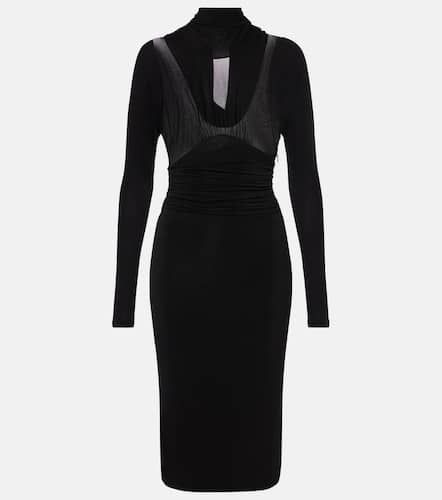 Gathered jersey midi dress - Saint Laurent - Modalova