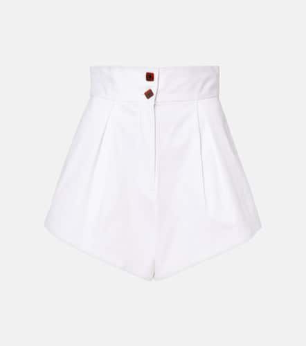 High-rise cotton-blend shorts - Adriana Degreas - Modalova