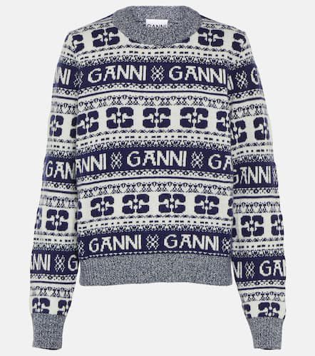 Ganni Logo wool-blend sweater - Ganni - Modalova