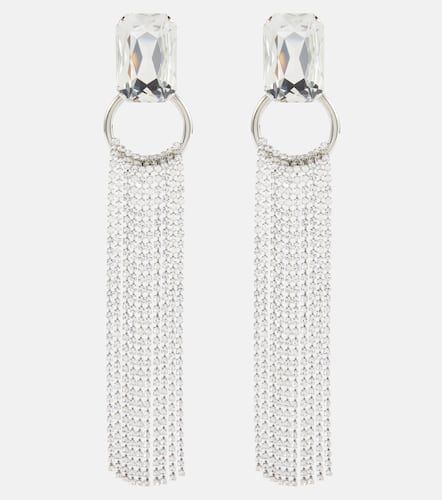 Crystal-embellished drop earrings - Alessandra Rich - Modalova